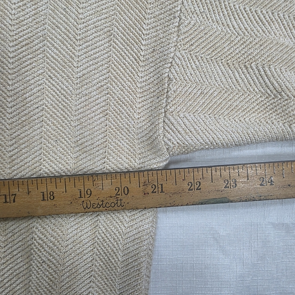 Vintage Chaps Ralph Lauren Sweater Men’s Large Beige Cream Cotton Knit Crewneck - Picture 5 of 6